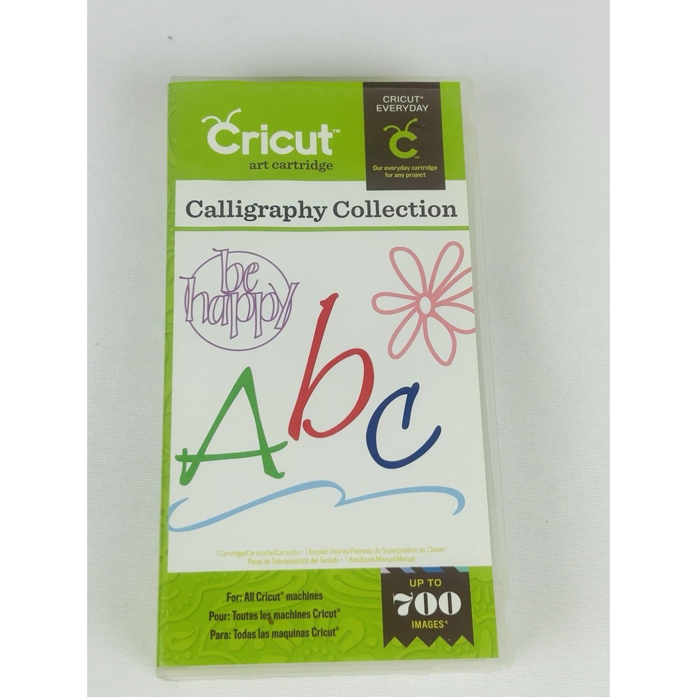 Cricut Type Calligraphy Collection ABC Provo Craft Shapes Cartridge Set